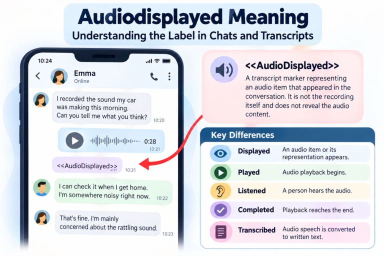 Audiodisplayed Meaning: Understanding the Label in Chats and Transcripts Audiodisplayed